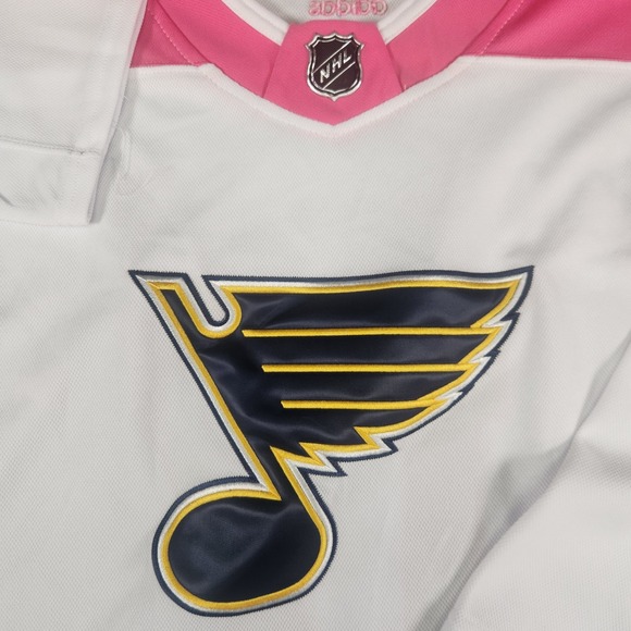 Jaden Schwartz Adidas Shirt Womens  XXL Pink St. Louis Blues 17 NHL‎ Hockey - Picture 4 of 11